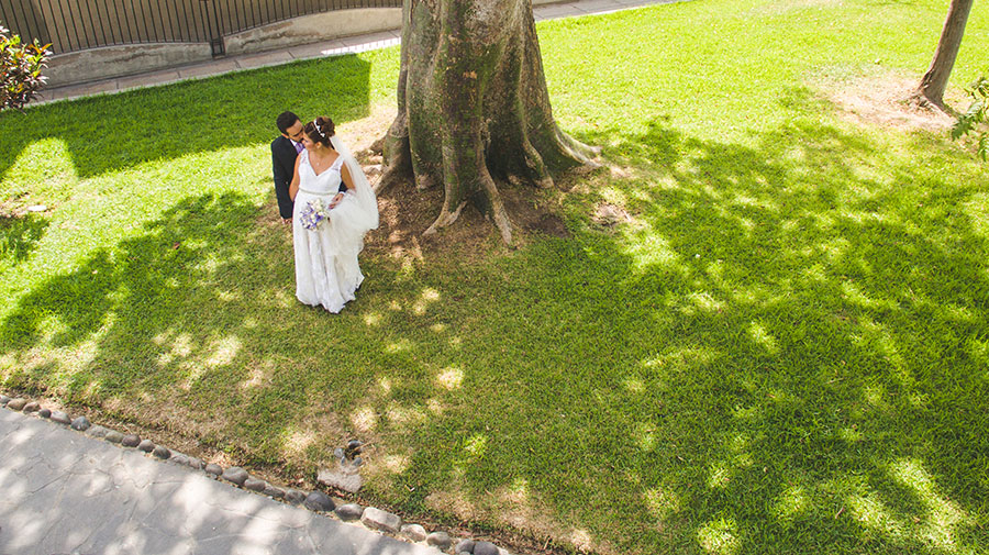 Dron para sesiones de pre boda